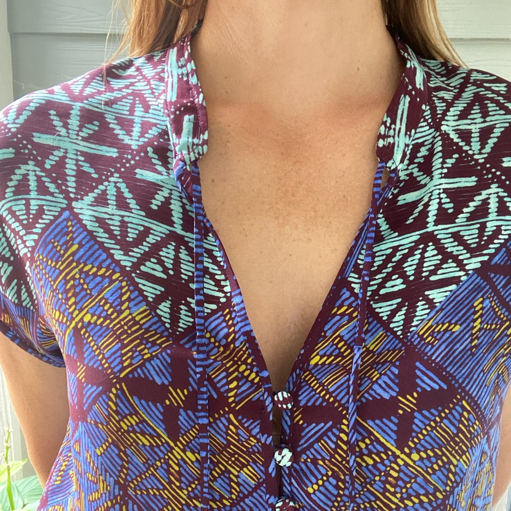Veronica Beard Turquoise & Purple Kicky Dress
